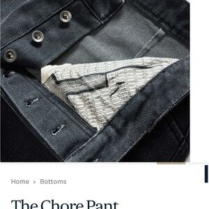 Taylor Stitch Chore Pant - Black